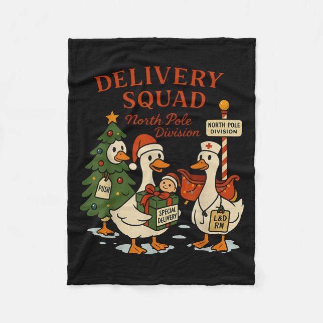 Delivery Squad Labor And Delivery Nurse Christmas  Fleecedecke (Vorderseite)