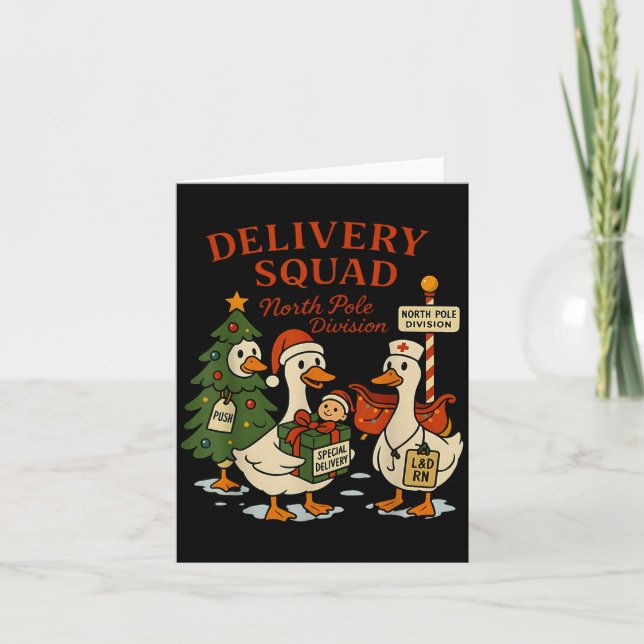 Delivery Squad Labor And Delivery Nurse Christmas  Karte (Vorderseite)