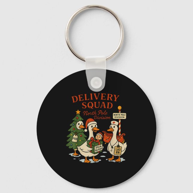 Delivery Squad Labor And Delivery Nurse Christmas  Schlüsselanhänger (Vorderseite)