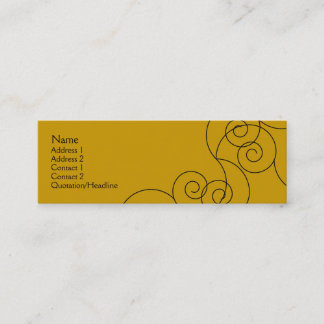 Della - antikes Gold Mini Visitenkarte