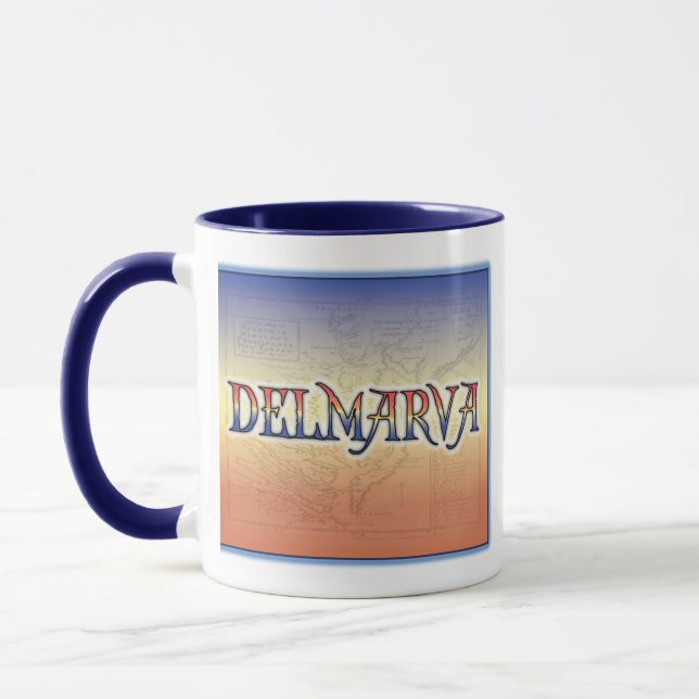 DelMarVa antike Karte Tasse (Links)
