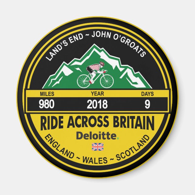 Deloitte RIDE ACROSS BRITAIN 2018 Magnet (Vorne)