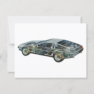 DeLorean Postkarte