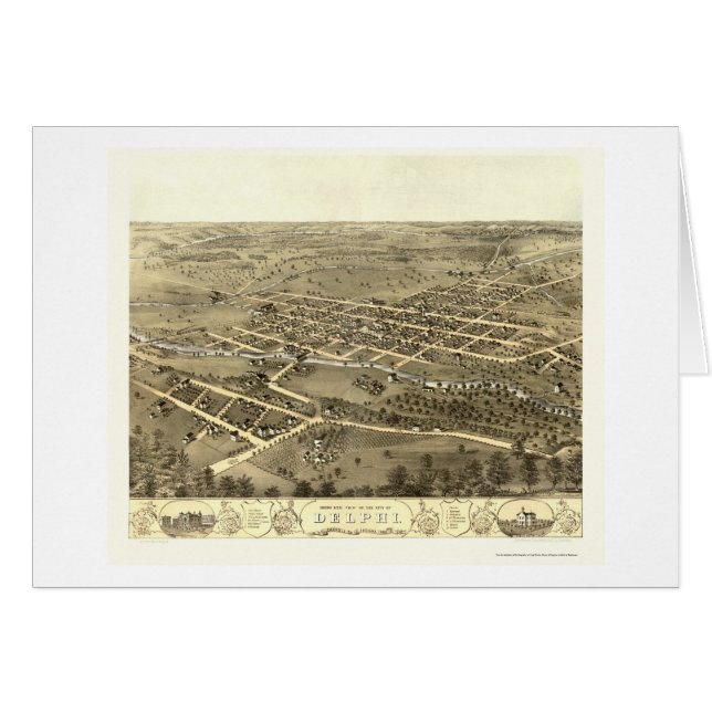 Delphes, DANS la carte panoramique - 1868 (Devant horizontal)