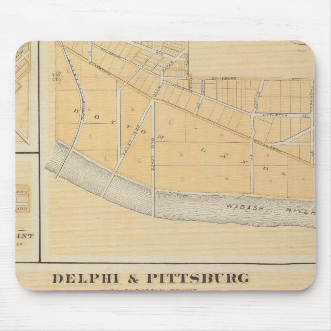Delphi & Pittsburg mit Vorstädten Mousepad (Vorne)
