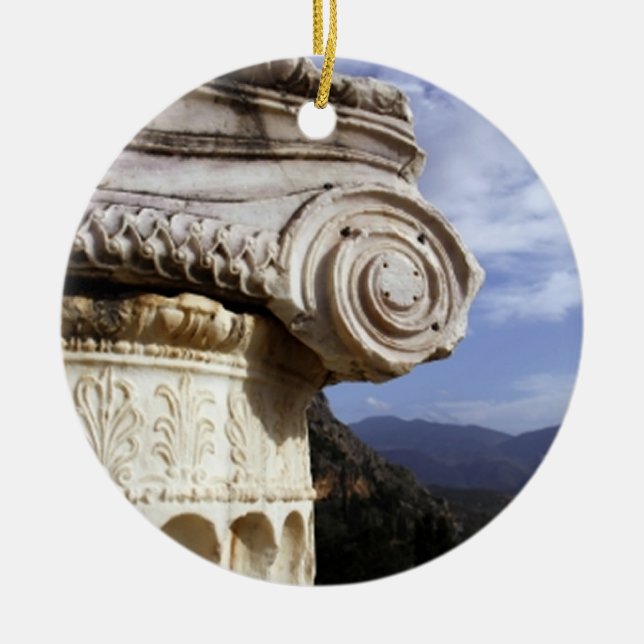 Delphi Temple Keramik Ornament (Vorne)