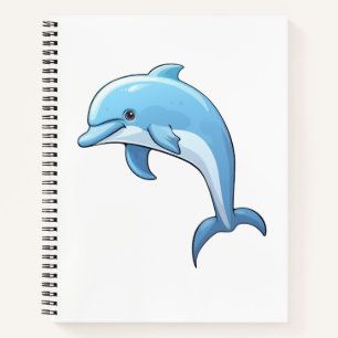Delphin-Abbildung des Cartoon Notizbuch