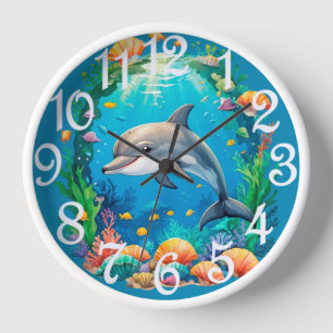 Delphin-Acryluhr Uhr