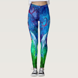 Delphin-Anstarren-Leggings Leggings