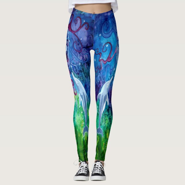 Delphin-Anstarren-Leggings Leggings (Vorderseite)