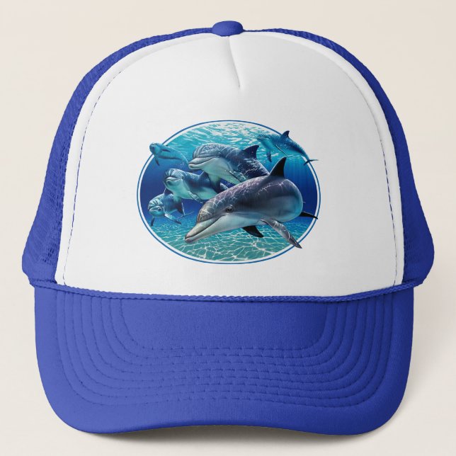 DELPHIN-COOLE SOMMER-KAPPEN TRUCKERKAPPE (Vorderseite)