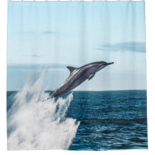 Delphin, die aus dem Ozean springen Duschvorhang