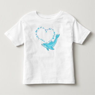 Delphin-Herz Kleinkind T-shirt