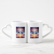 Delphin-Herz-Tasse