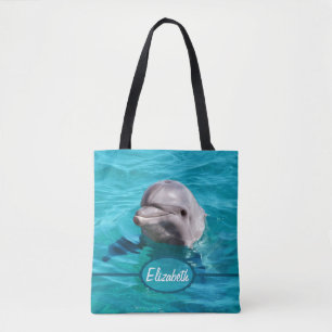 Delphin im blauen Wasser personifizieren Tasche