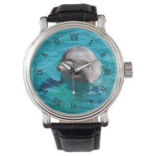 Delphin im blaues Wasser-Foto Armbanduhr