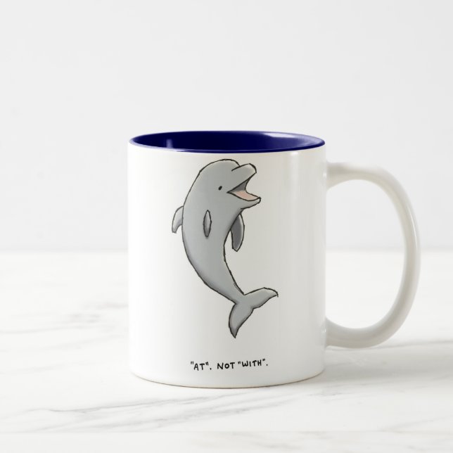 Delphin-Lappalien Zweifarbige Tasse (Rechts)
