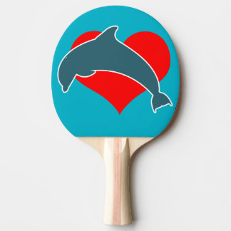 Delphin Luv Klingeln Pong Paddel Tischtennis Schläger