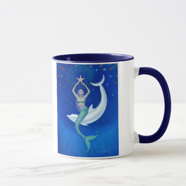 Delphin-Mond-Meerjungfrau Tasse (Rechts)