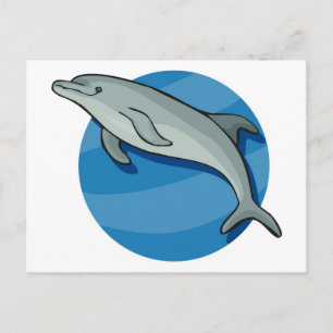 Delphin on Blue Postkarte