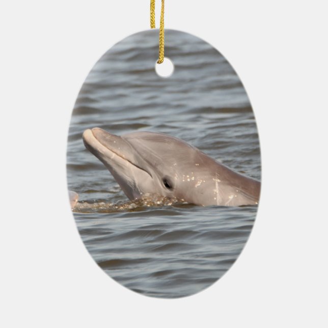 Delphin-Ornament auf 2 Seiten Keramik Ornament (Hinten)