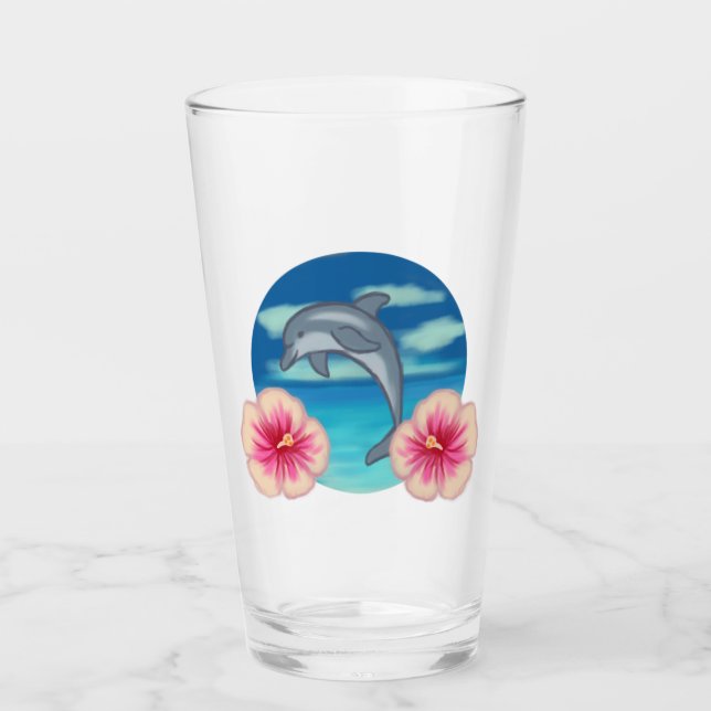 Delphin-Paradies Glas (Vorderseite)