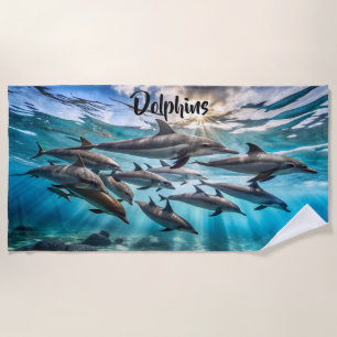 Delphin-Pods Strandtuch