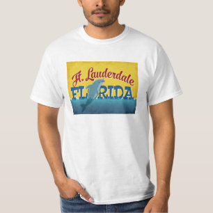 Delphin-Retro Vintage Reise Ft Lauderdale Florida T-Shirt