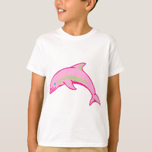 Delphin-Rosa u. Grün T-Shirt