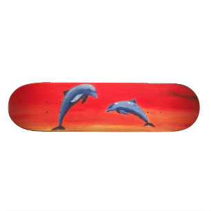 Delphin-Skateboardsonnenuntergang Skateboard