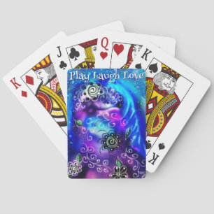 Delphin Spiel Lachen Liebe Whimsical Malerei Kunst Spielkarten