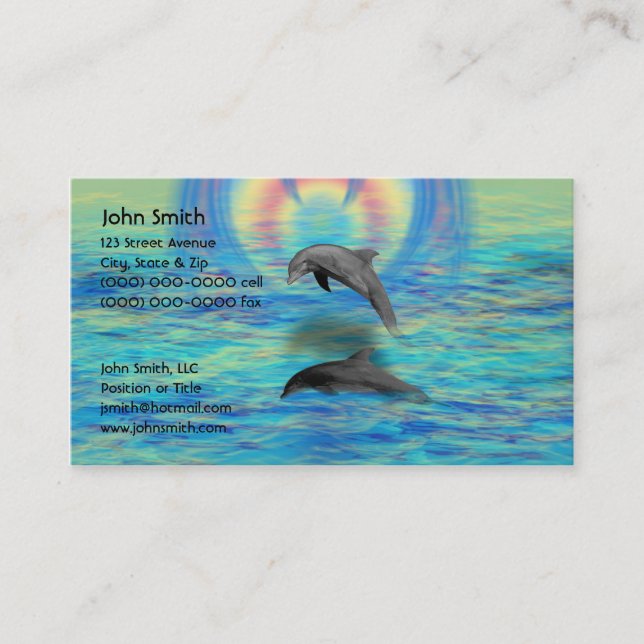 Delphin-Steigen Visitenkarte (Vorderseite)