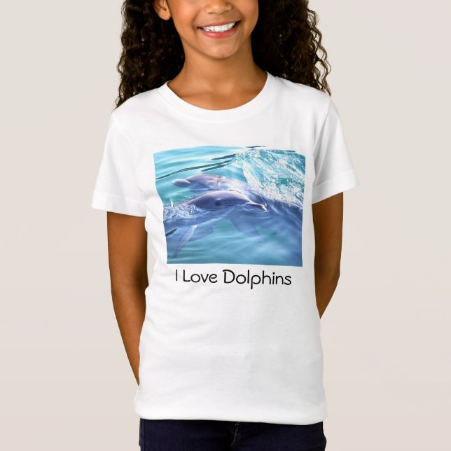 Delphin-T - Shirt "ich Liebe Delphine " (Vorderseite)