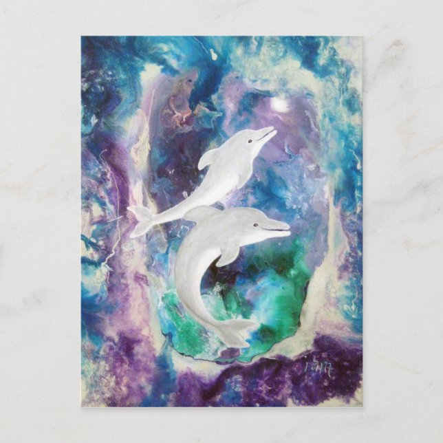 Delphin-Träume Postkarte (Vorderseite)