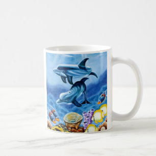 Delphin-tropische Fische Kaffeetasse