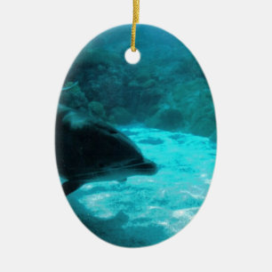 Delphin unter Wasser Keramikornament
