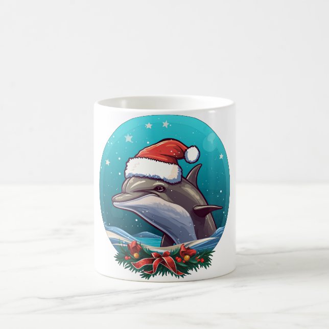 Delphin Weihnachten Kaffeetasse (Mittel)