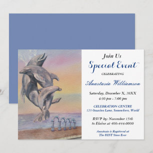 DELPHIN ZIELPARTY EVENT EINLADUNG