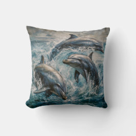 Delphine Aquarellmalerei Kissen