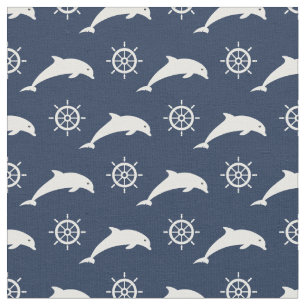Delphine auf Parade-Muster Stoff