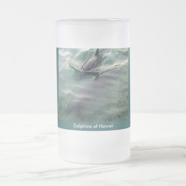 Delphine der Hawaii-Tasse Mattglas Bierglas (Mittel)