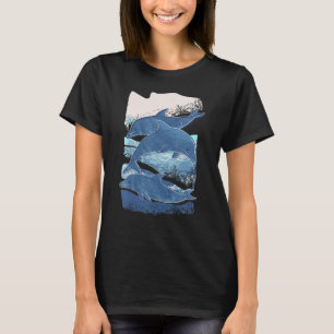 Delphine Dolphin Fish Sea Dolphinarium Naturempfe T-Shirt