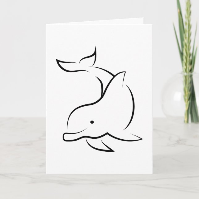 Delphine Dolphin Sea Animal Ocean Water Gift Idee Karte (Vorderseite)