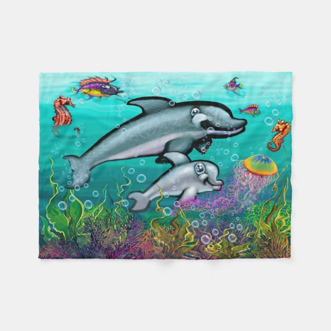 Delphine Fleece Blanket (Vorderseite (Horizontal))