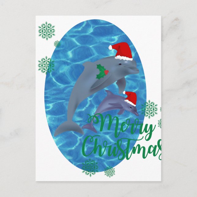 Delphine froher Weihnachten Weihnachtsmanns (Vorderseite)