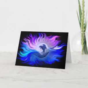 Delphine im Mondschein Dankeskarte