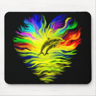 Delphine im Sonnenschein Mousepad