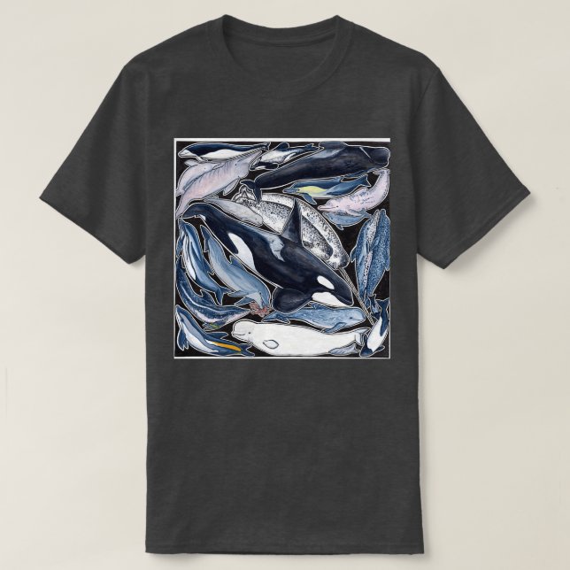 Delphine orcas belugas nwhals cie T-Shirt (Design vorne)