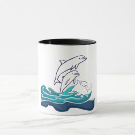 Delphine reiten Waves Ringer Combo Tasse