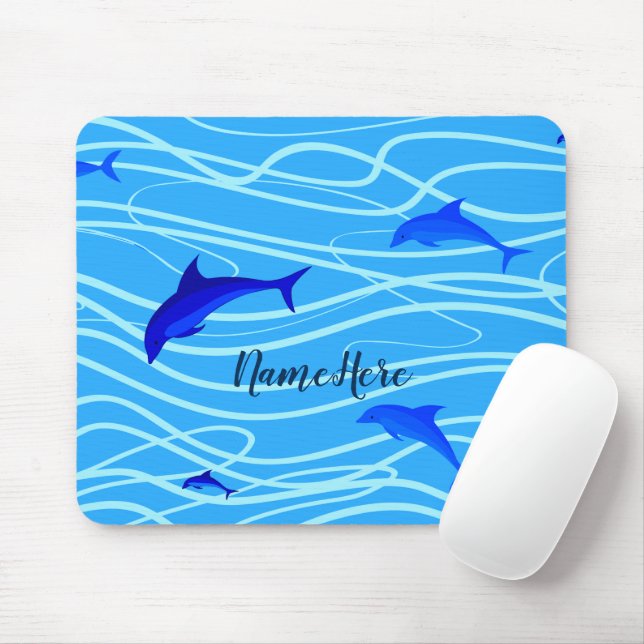 Delphine Schwimmen personalisieren Fügen Sie Ihren Mousepad (Mit Mouse)